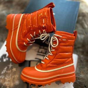 Sorel Orange Ankle Boots
